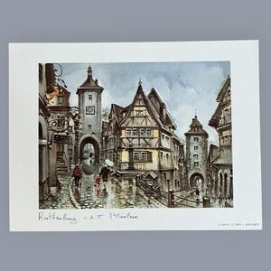 Vintage 1974 Krisarts Rothenburg odT Plönlein Art Print M Legendre